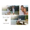 Diamond Dust Glitter Engagement Photo Collage Canvas personalised with couples names and engagement date